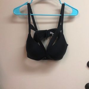 Black seatbelt strap bra